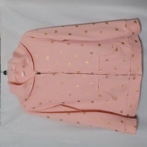 CRB Girls Pink With Gold Hearts Hoodie. Size XL (181/2)